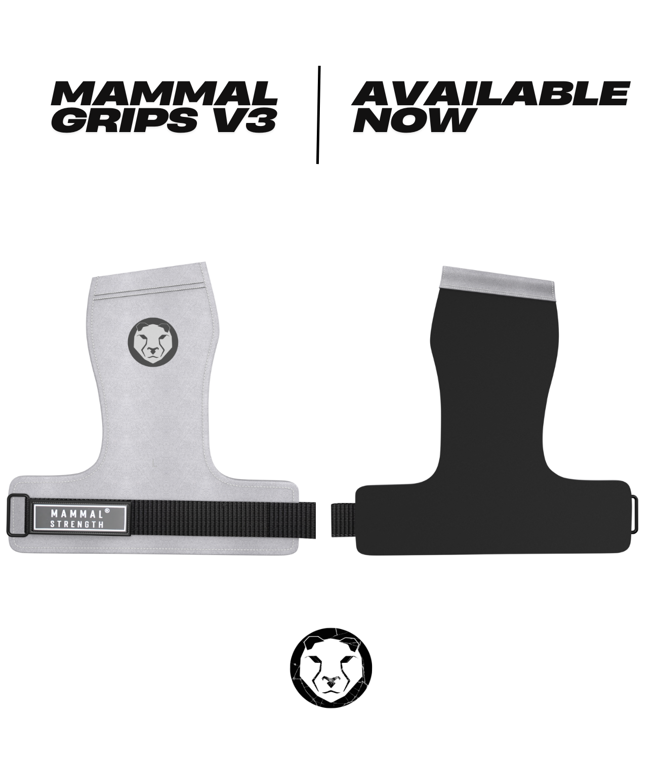 Mammal Grips V3 product with black and white grips on a white background