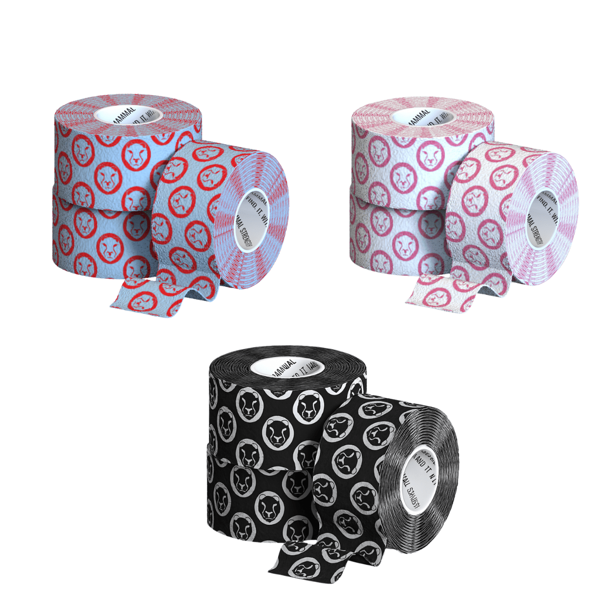 Mammal Tape Mix (3 x 3 boxes - 9 rolls / 57M of tape ) - Thumb & Weightlifting Tape - Mammal Strength