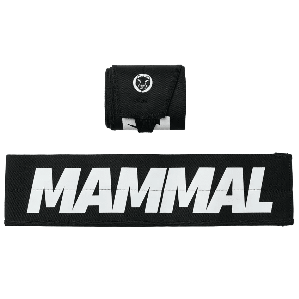 Mammal Lightweight Tie Wrist Wraps, black pair, main product shot