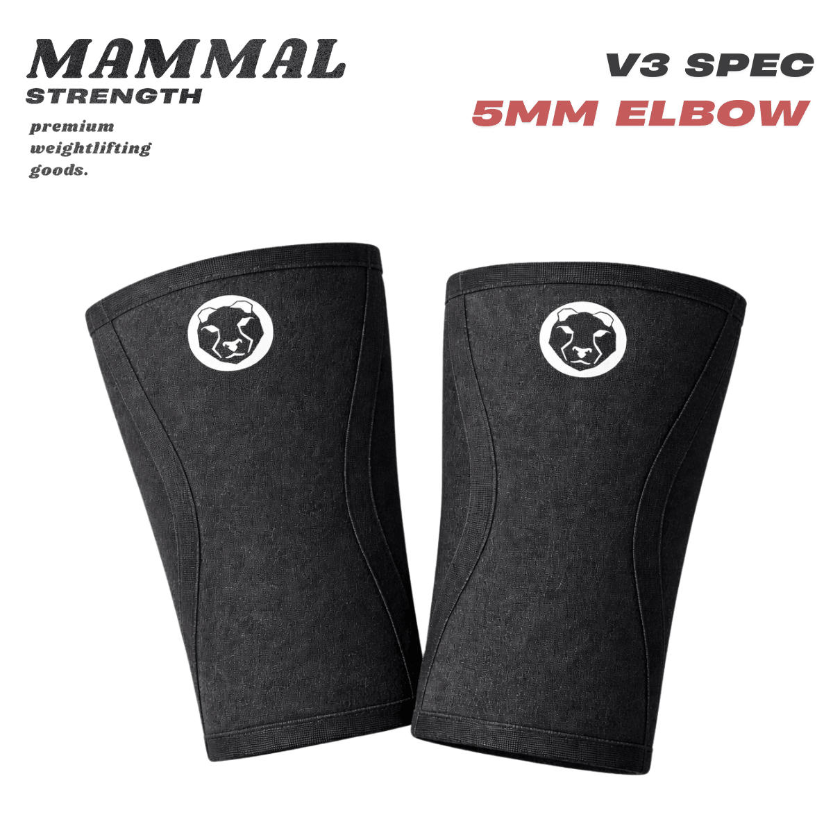 V3 5mm neoprene elbow sleeves for CrossFit and weightlifting compression support – Mammal Strength