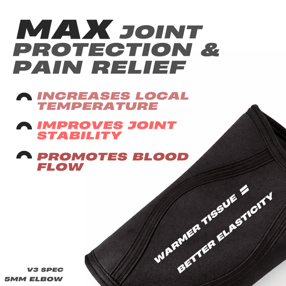 V3 5mm neoprene elbow sleeves for CrossFit and weightlifting compression support – Mammal Strength