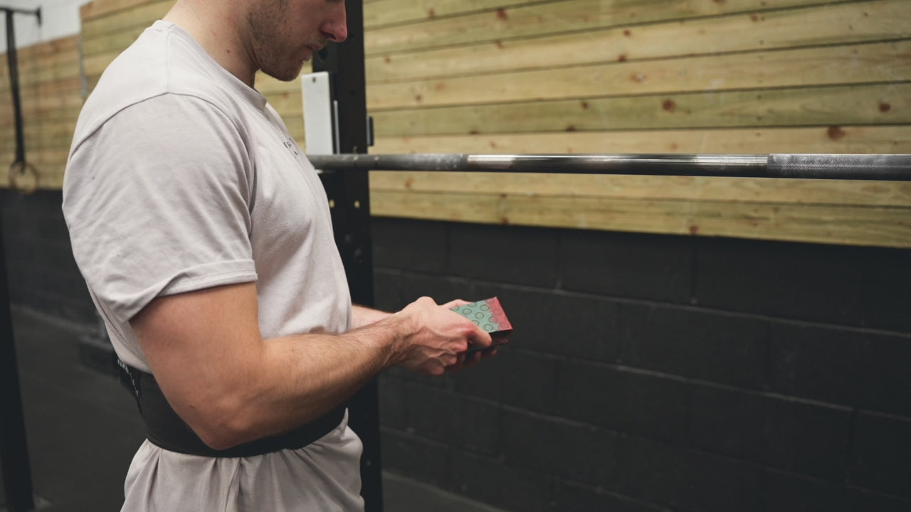 Mammal Tape Blue  - Thumb Weightlifting Tape in the Gym