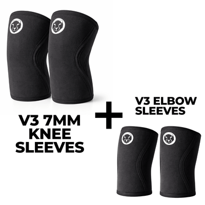 V3 sleeve bundle with 7mm knee sleeves and 5mm elbow sleeves for CrossFit – Mammal Strength