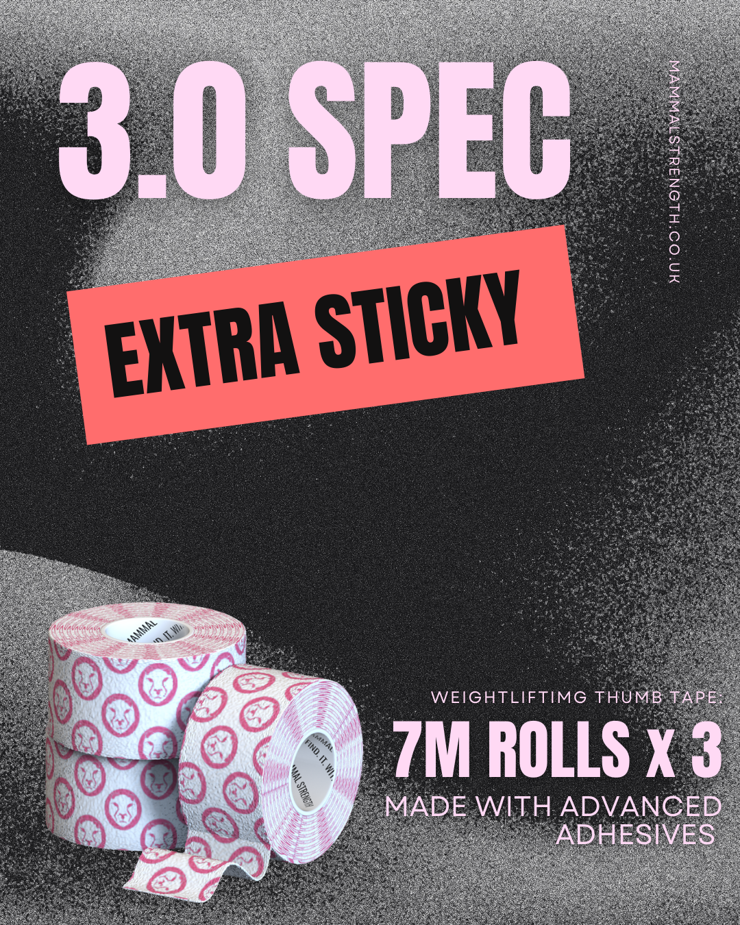 BULK BUY - 5 PACKS - Mammal Tape - 7-Metre - 3.0 Spec (free shipping)