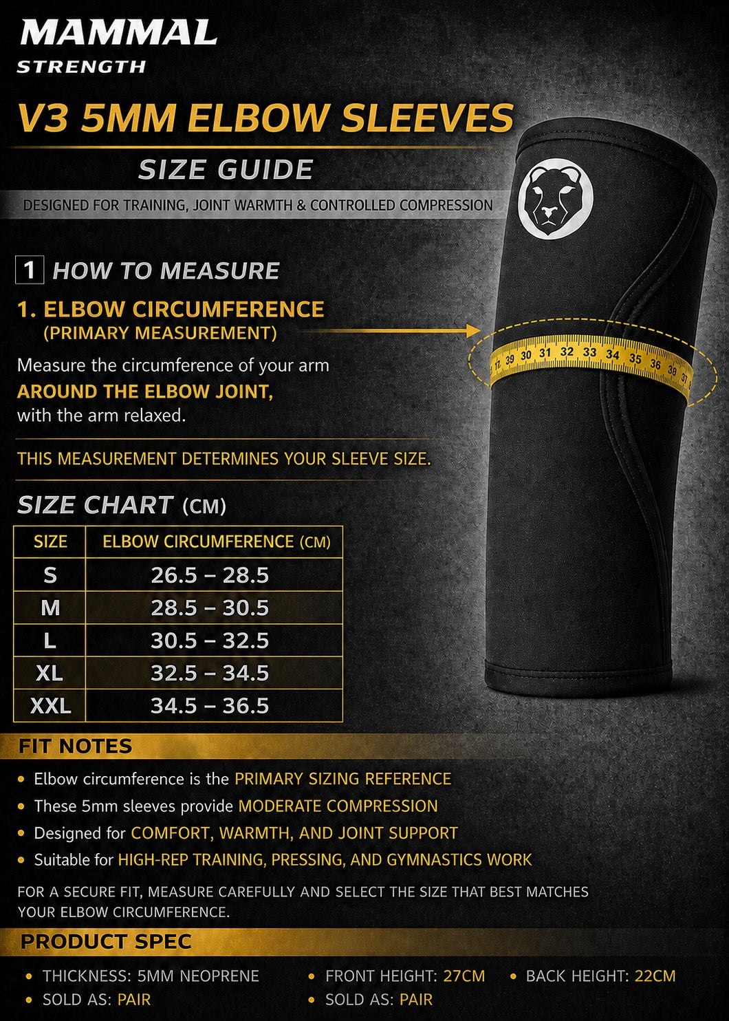 V3 sleeve bundle, knee and elbow sleeves detail image – Mammal Strength
