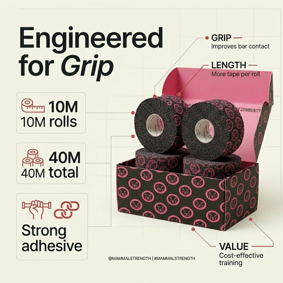 Wholesale - Mammal Tape - 10 - Metre - Black/Pink - SPEC 2.0 (4 pack) - Mammal Strength