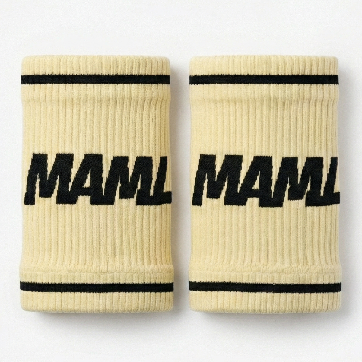 Long wristbands sweatbands 15cm beige colour for CrossFit and functional fitness training