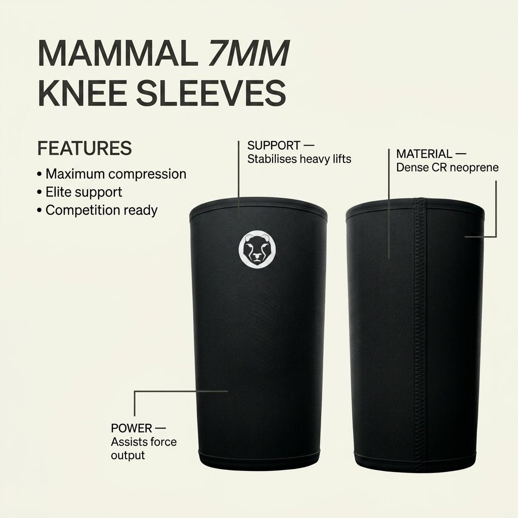 Mammal V3 7mm Straight Cuff Knee Sleeves - Mammal Strength