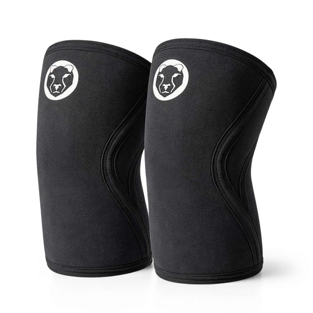 Black Mammal Strength V3 7mm knee sleeves made from neoprene, designed for weightlifting, squats, powerlifting and heavy lower-body training, sold as a pair
