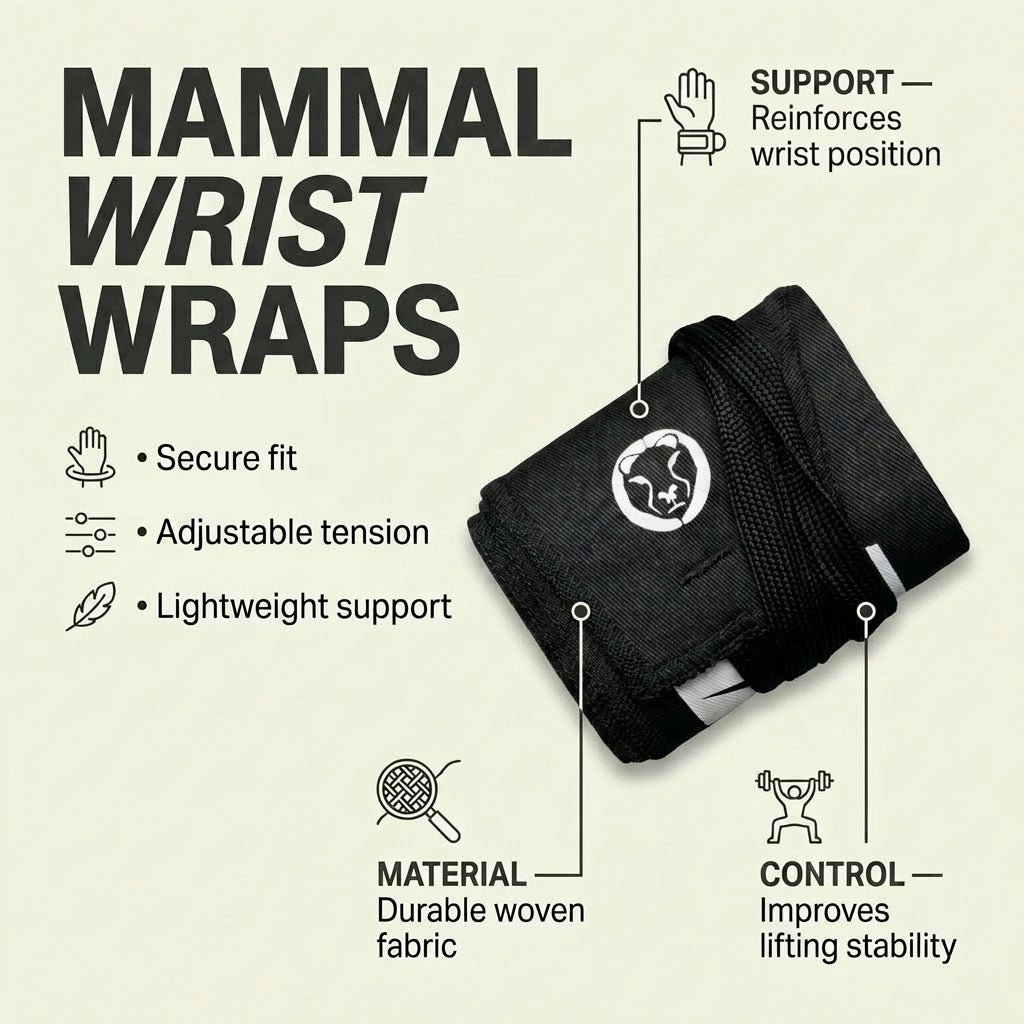 Mammal Lightweight Tie Wrist Wraps - Mammal Strength
