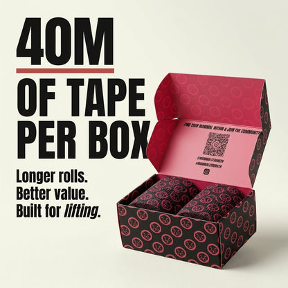 Wholesale - Mammal Tape - 10 - Metre - Black/Pink - SPEC 2.0 (4 pack) - Mammal Strength