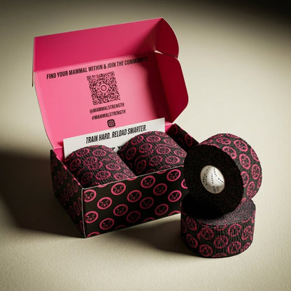 Wholesale - Mammal Tape - 10 - Metre - Black/Pink - SPEC 2.0 (4 pack) - Mammal Strength