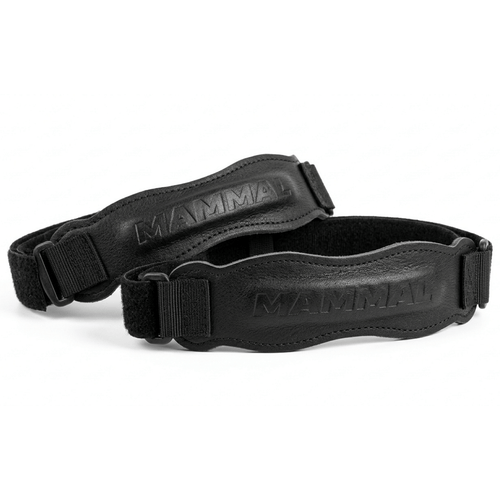 Mammal Strength knee patella straps pair in black for knee support during weightlifting and training