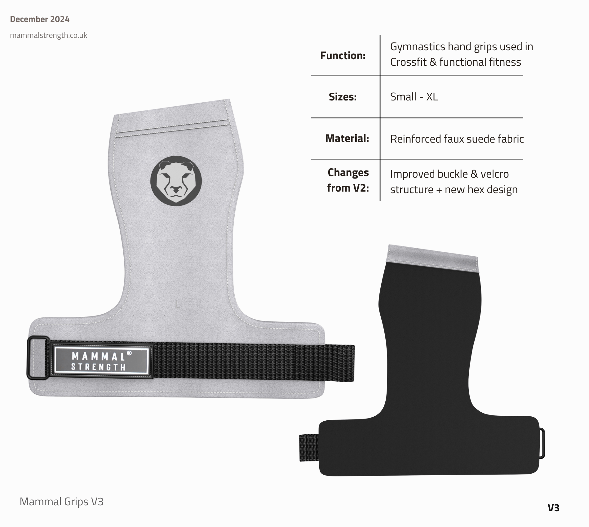 Mammal Strength V3 Gymnastic Hand Grips (United States) - Mammal Strength