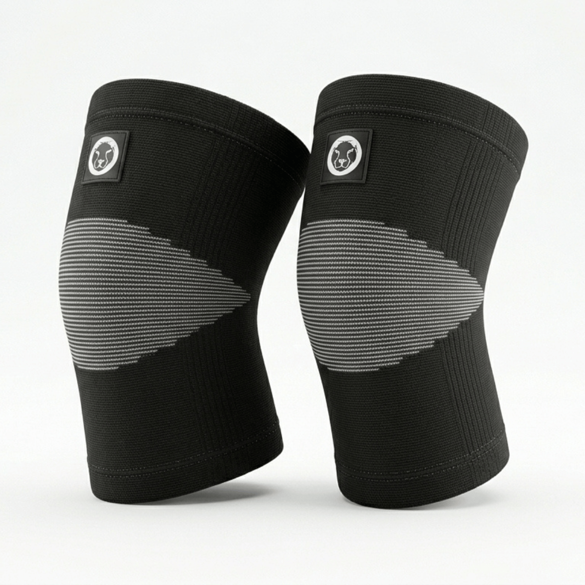 Mammal Thermal Knee Sleeves for training and running – black compression knee supports pair
