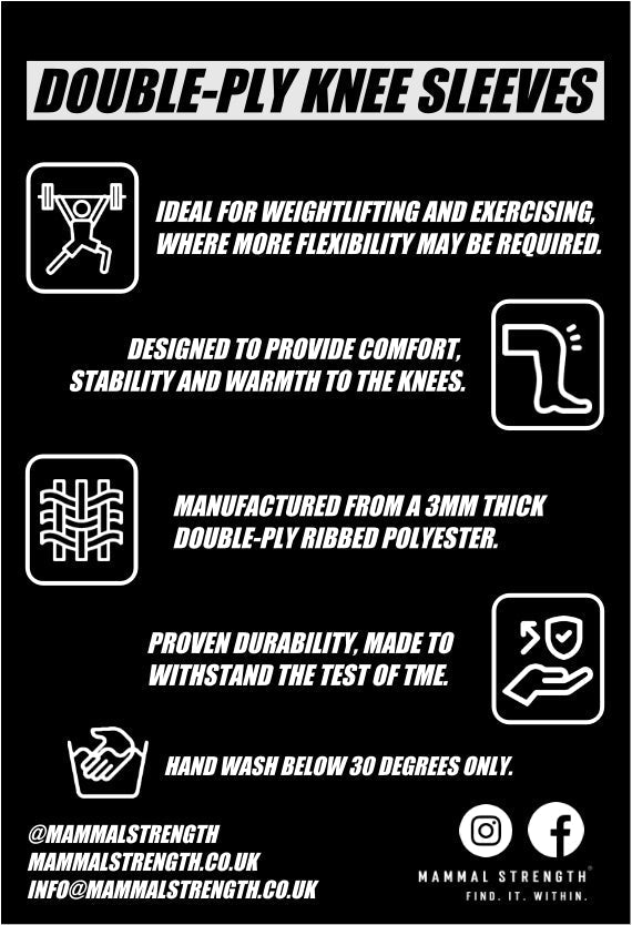 Mammal Strength Double - Ply Knee Sleeves (PAIR) - Mammal Strength