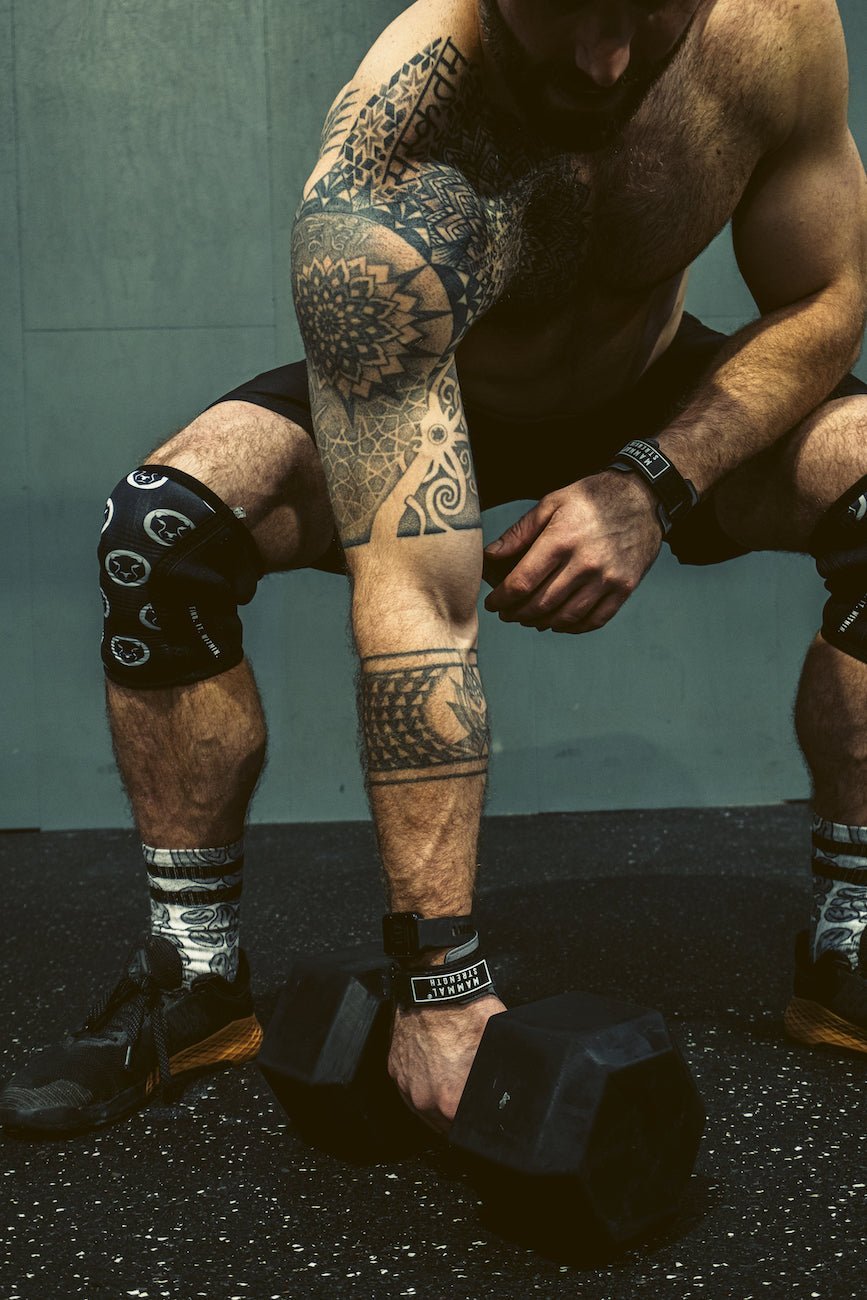 Mammal Strength Knee Sleeves V2 'MAMMAL PRINT' - 7mm Neoprene Knee Compression Support Sleeves - Limited Edition Mammal Print (PAIR) - Mammal Strength