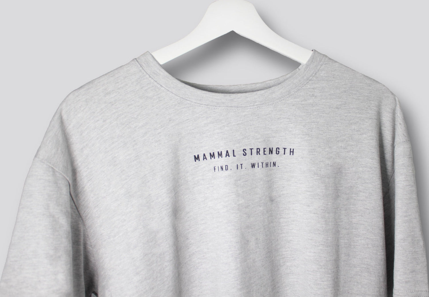 Mammal Strength Grey Print Tee - Mens/Unisex - Mammal Strength 