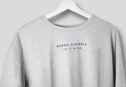 Mammal Strength Grey Print Tee - Mens/Unisex - Mammal Strength 